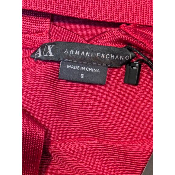 Armani Womens Sm Dress Red Bandage Certificate Authentic Cosmopolitan Strappy - Picture 12 of 16